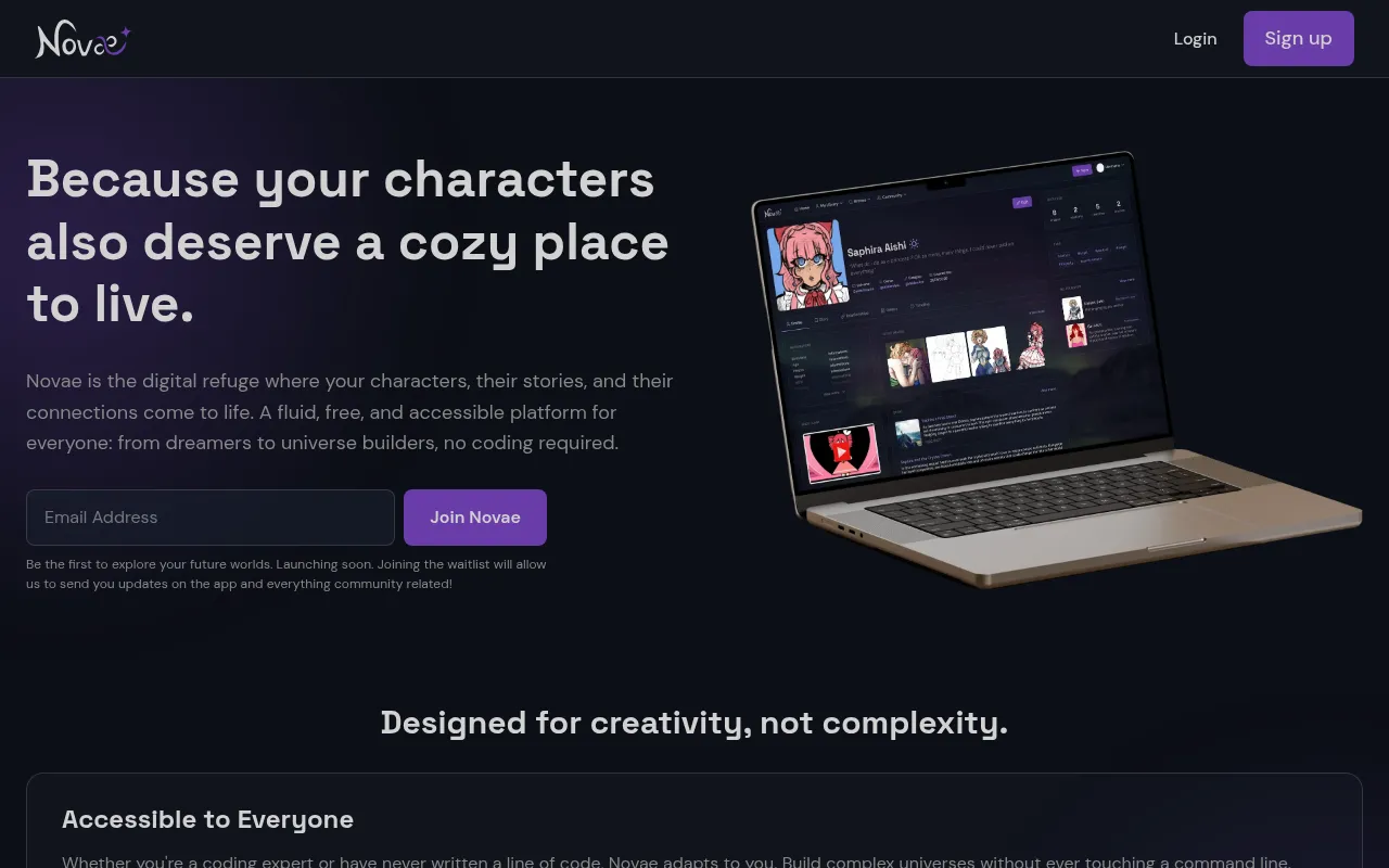 Screenshot of novae.at