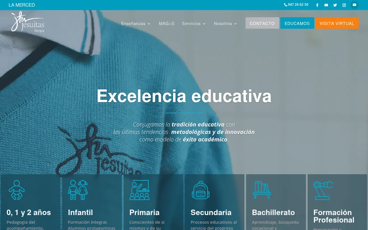 Screenshot of jesuitasburgos.com