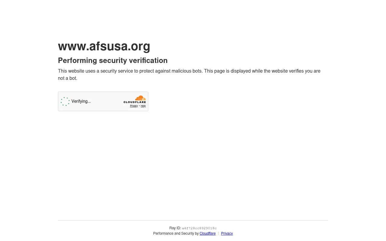 Screenshot of afsusa.org