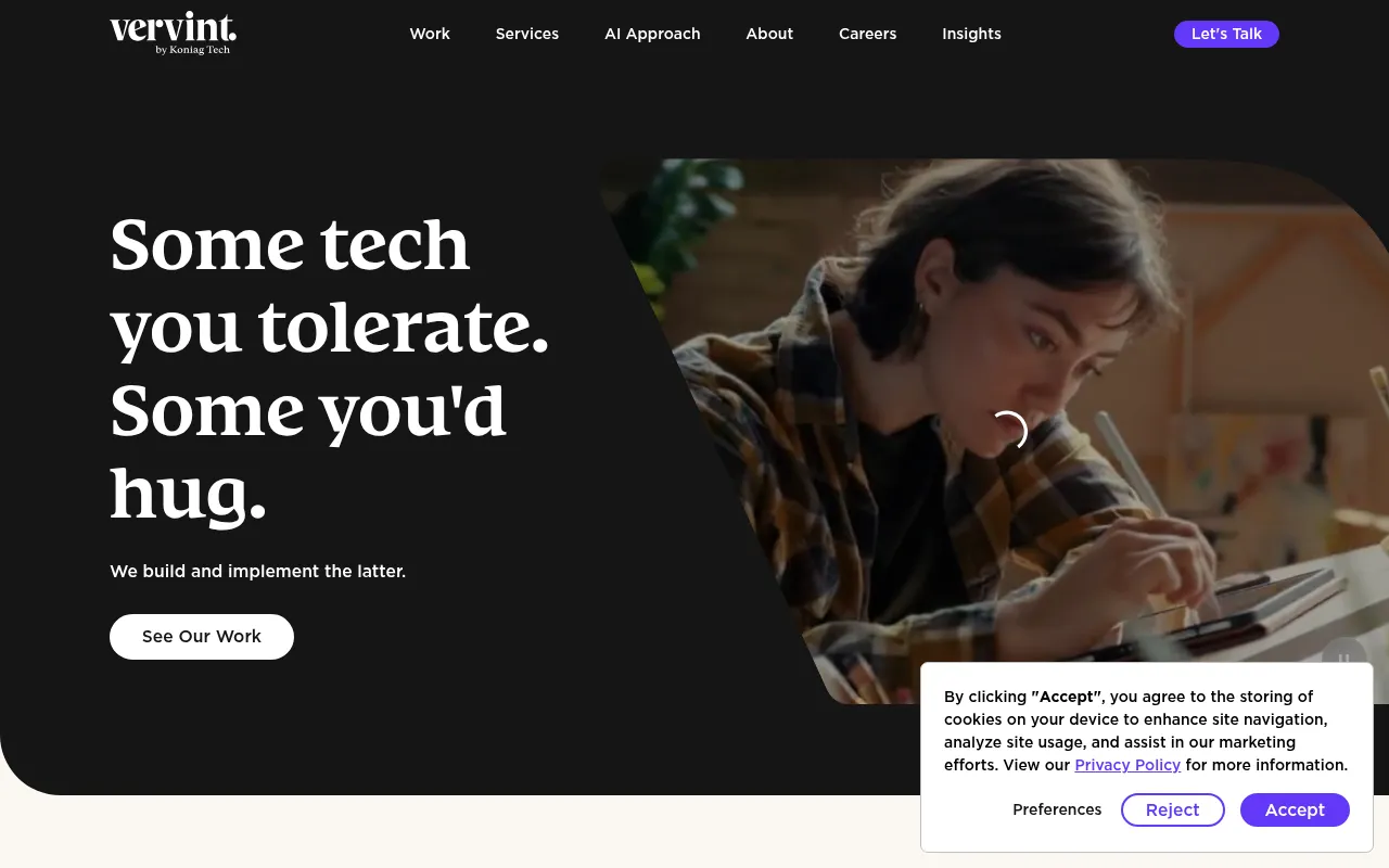 Screenshot of vervint.com