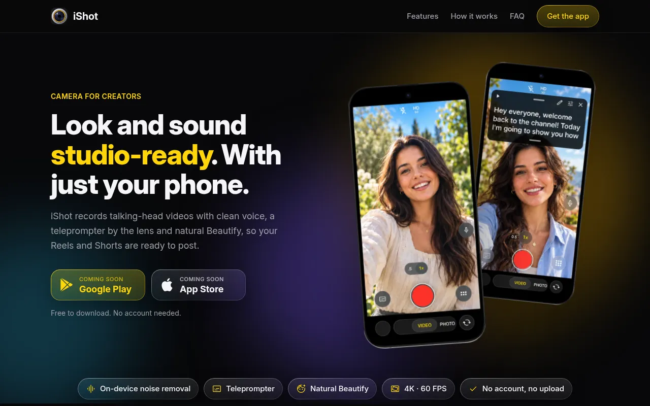 Screenshot of ishotcamera.com