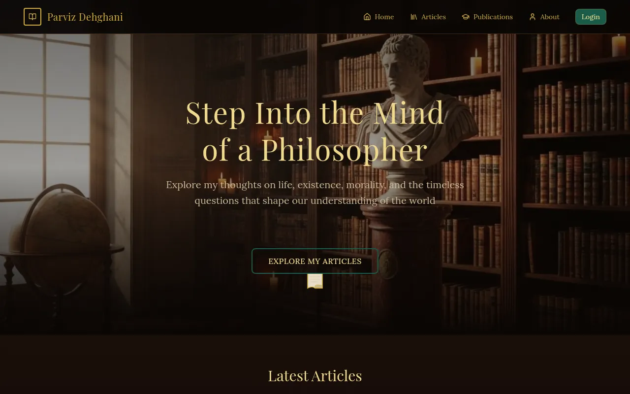 Screenshot of parvizdehghani.com