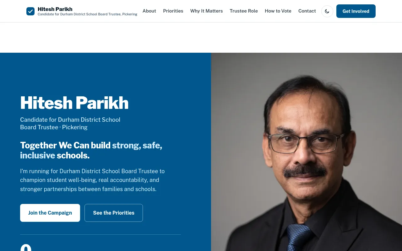 Screenshot of hiteshparikh.ca
