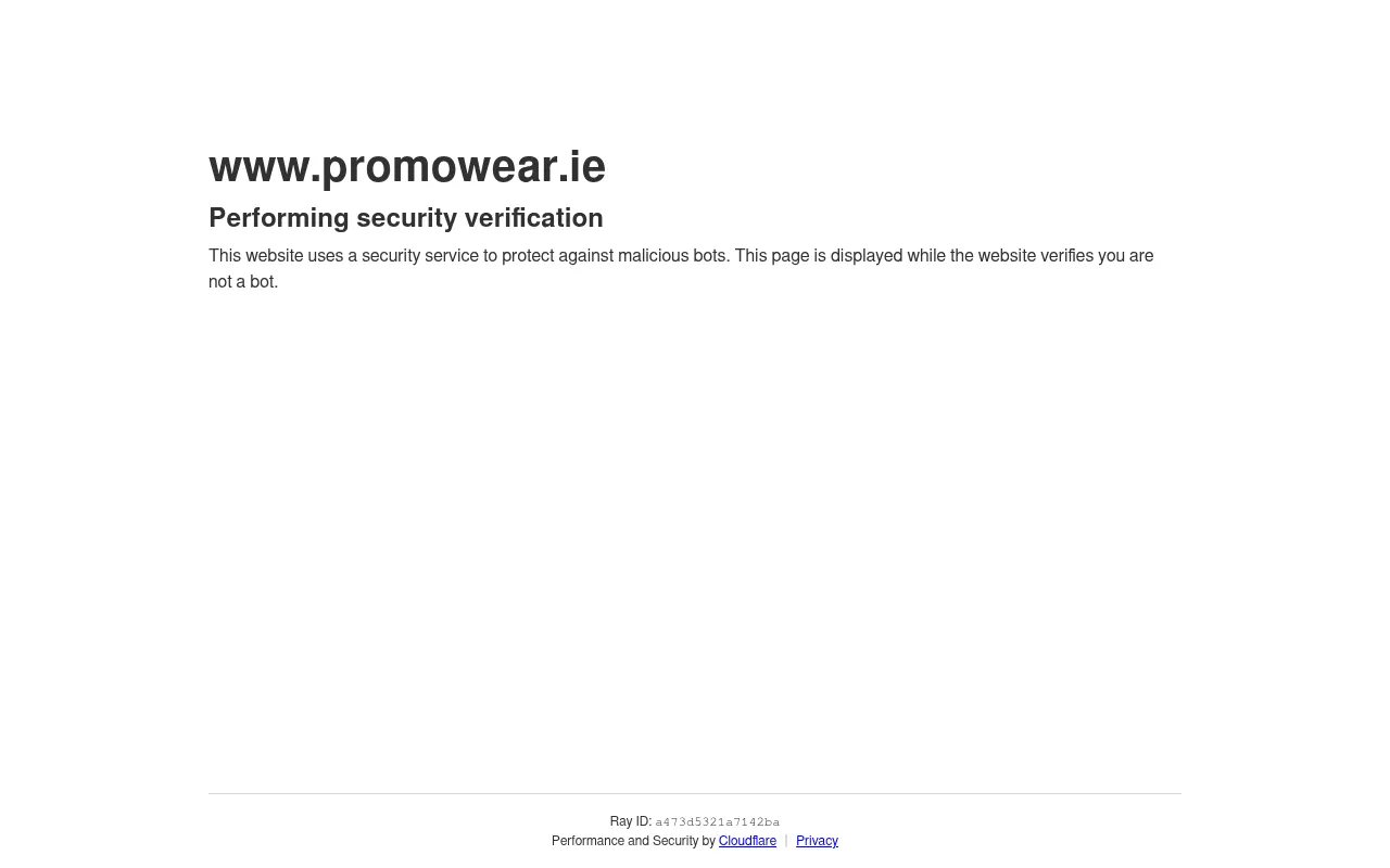 Screenshot of promowear.ie