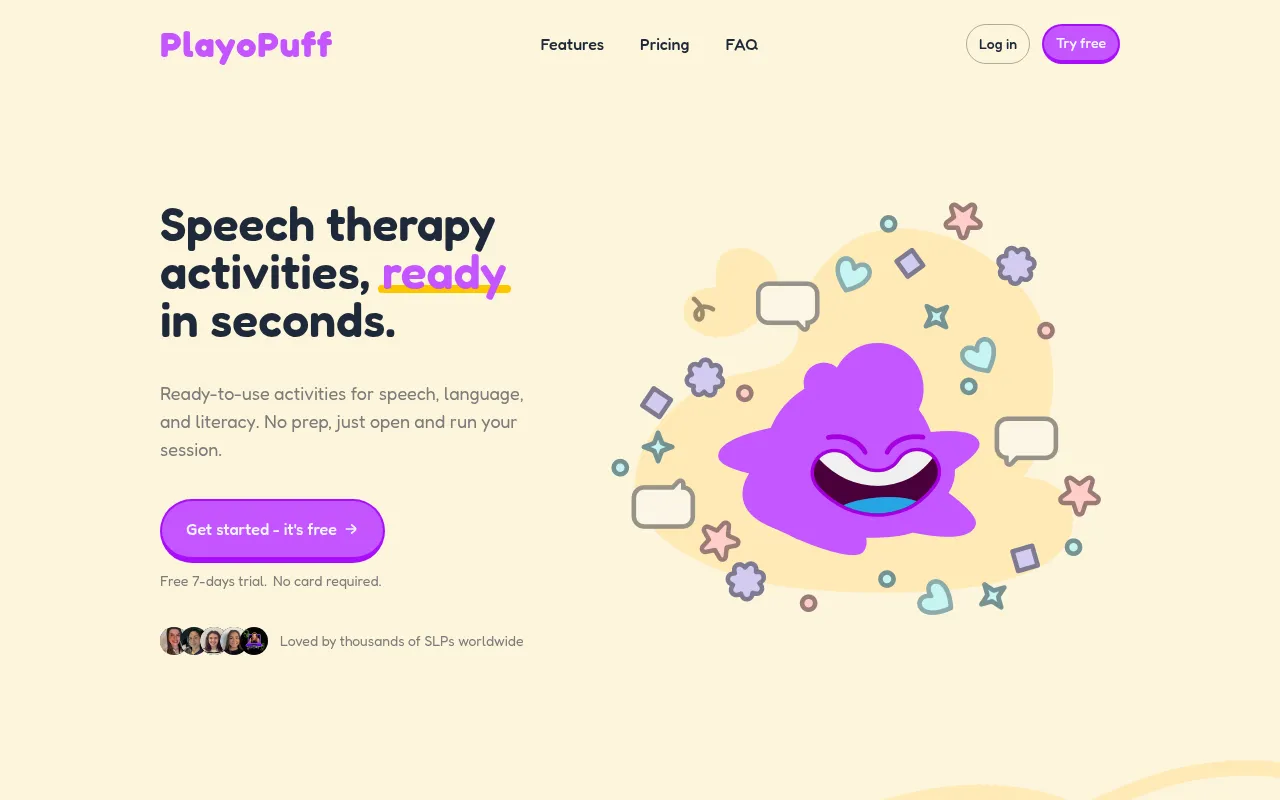 Screenshot of playopuff.com