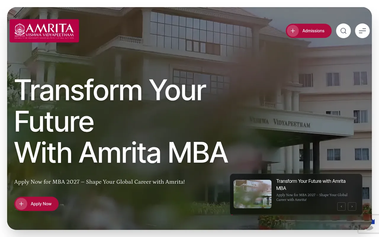 Screenshot of amrita.edu