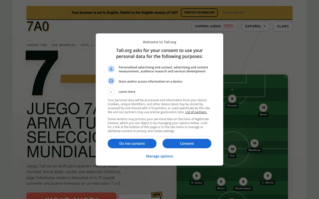 Screenshot of 7a0.org