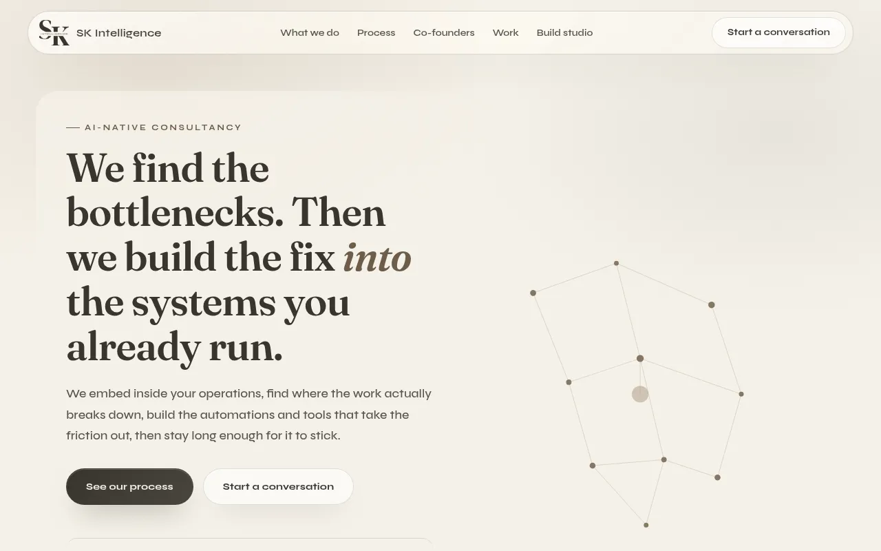 Screenshot of sk-intelligence.co