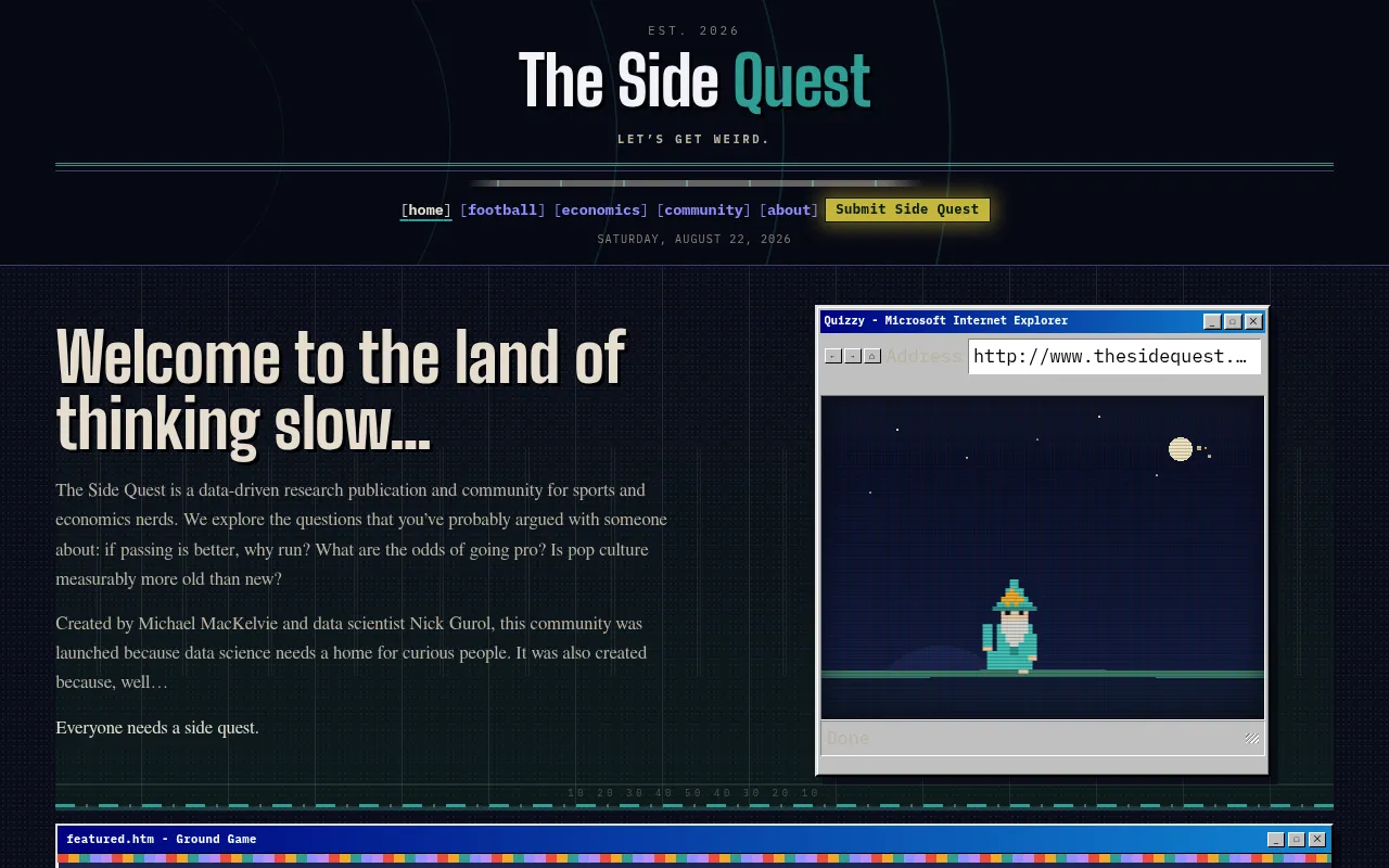 Screenshot of thesidequest.com