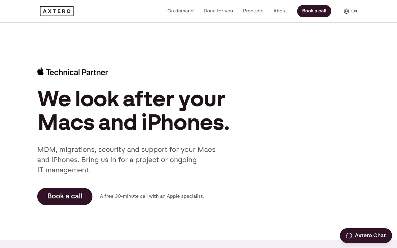Screenshot of axtero.com