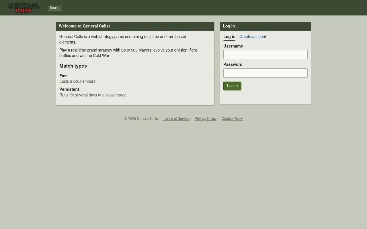 Screenshot of generalcalls.net