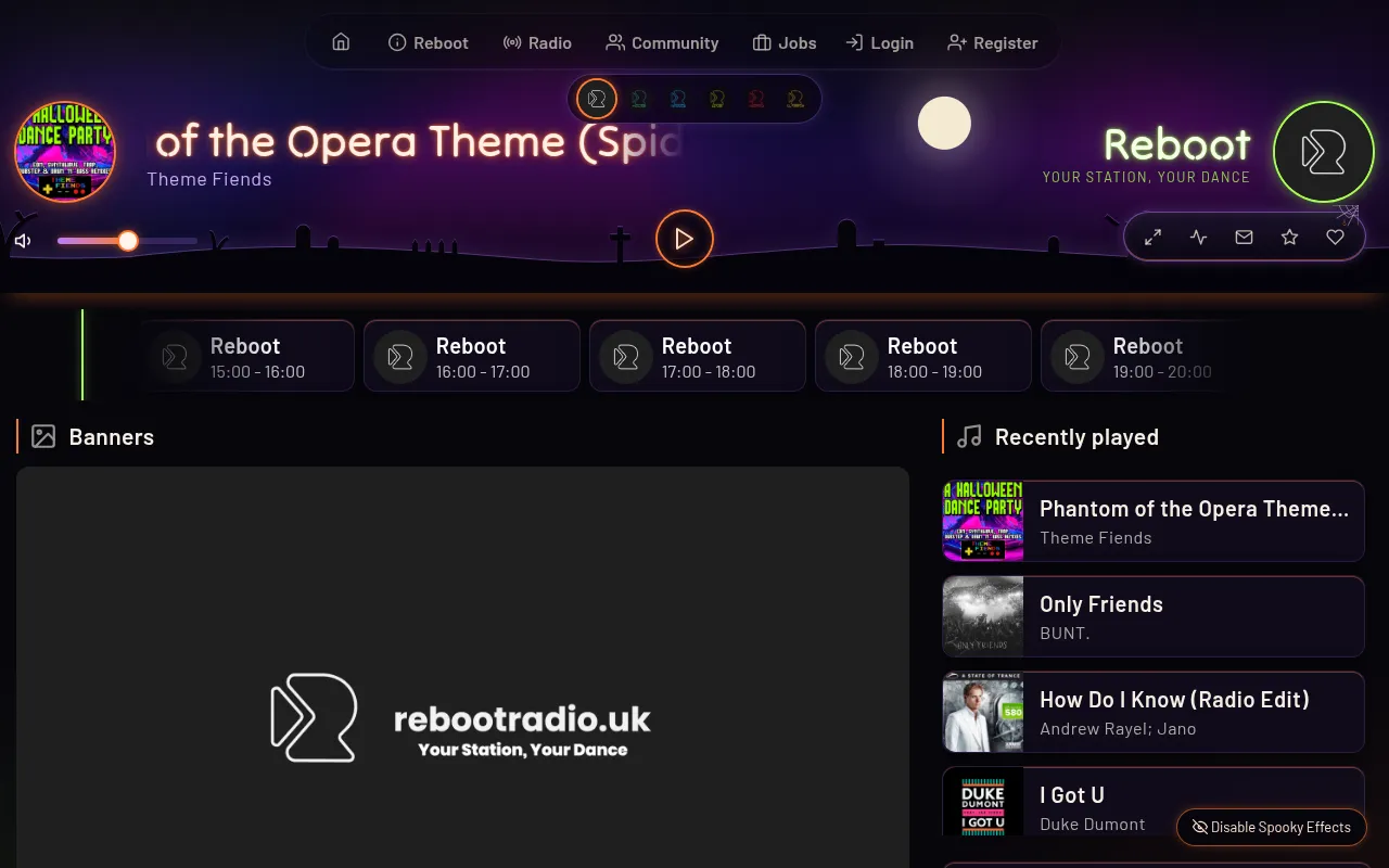 Screenshot of rebootradio.uk