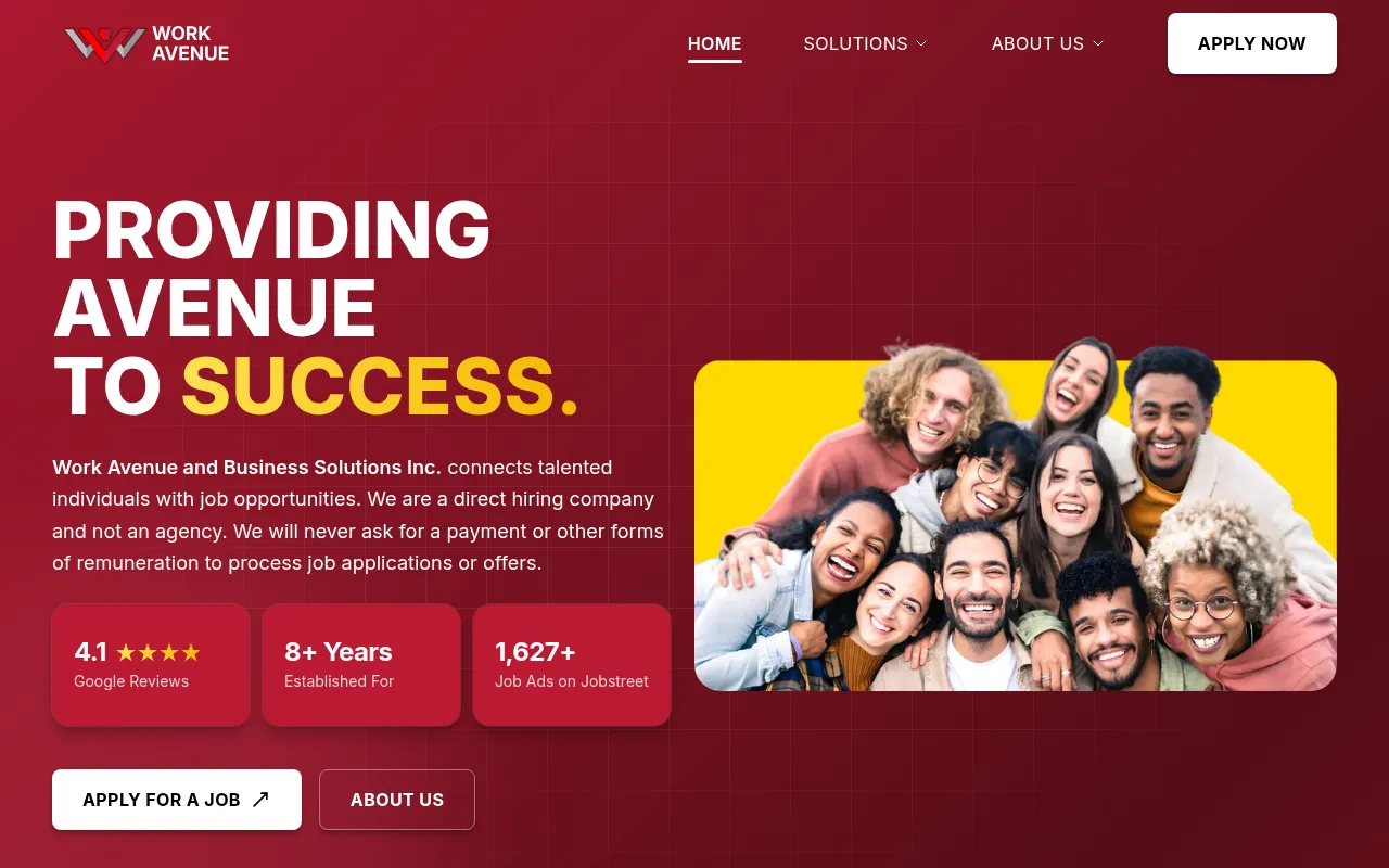 Screenshot of workavenue.vercel.app