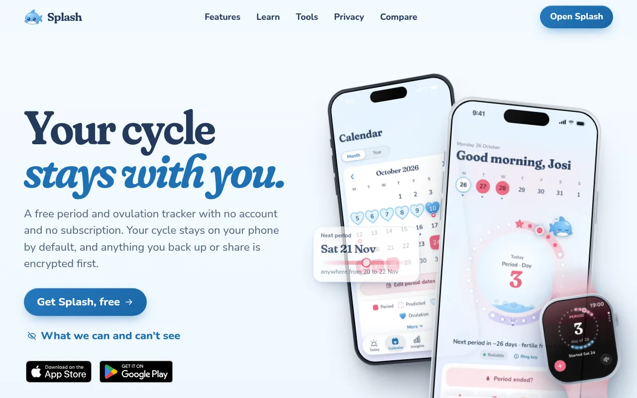 Screenshot of splash.care