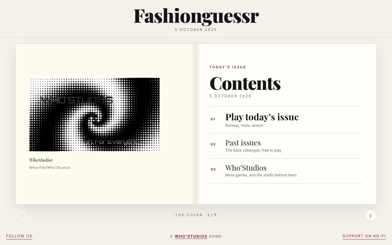 Screenshot of fashionguessr.com