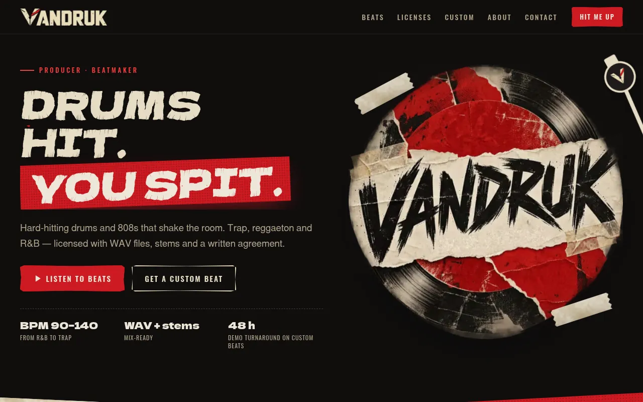 Screenshot of vandruk.com