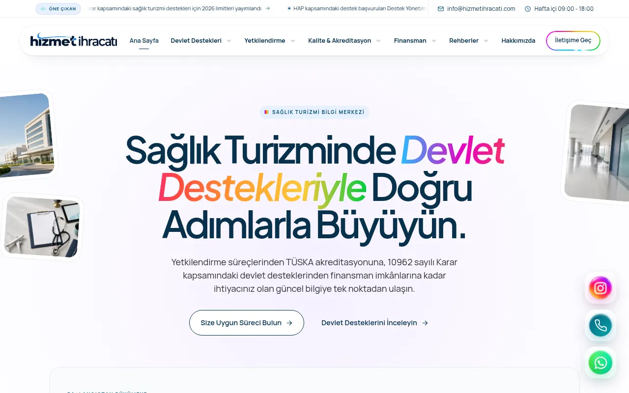 Screenshot of hizmetihracati.com