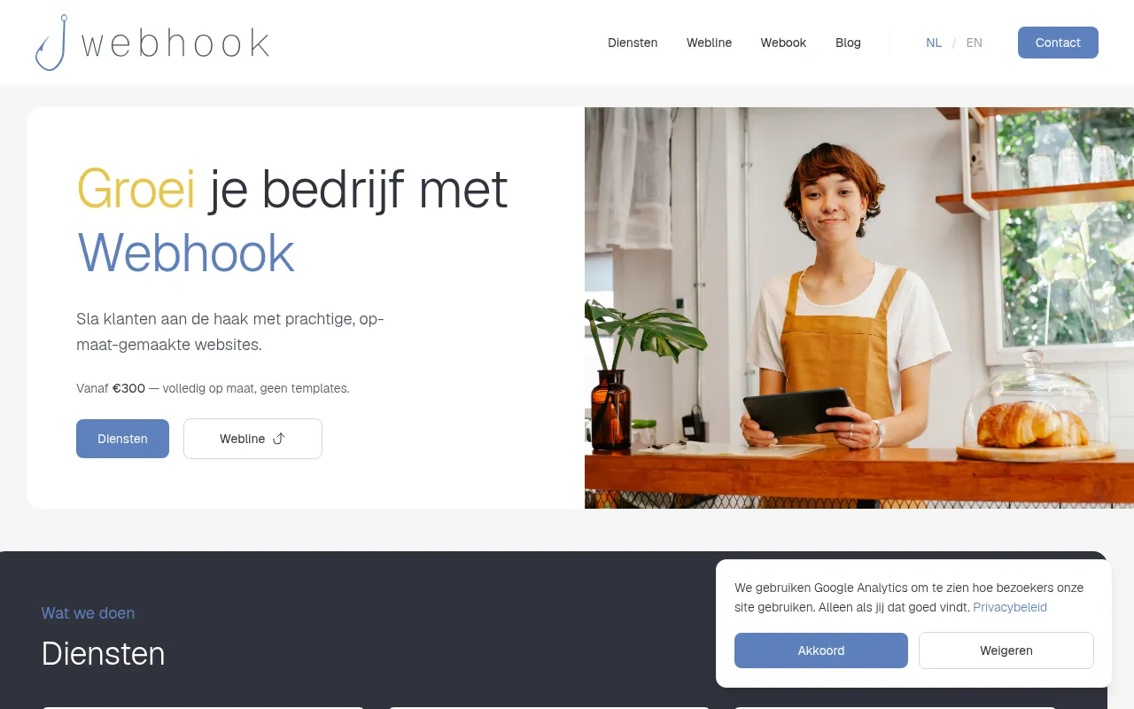 Screenshot of usewebhook.dev