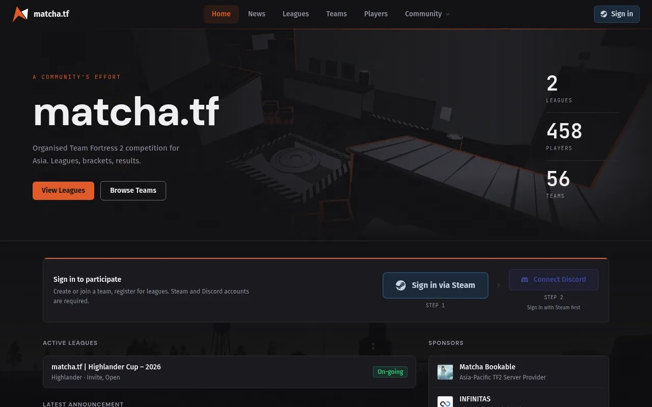 Screenshot of matcha.tf