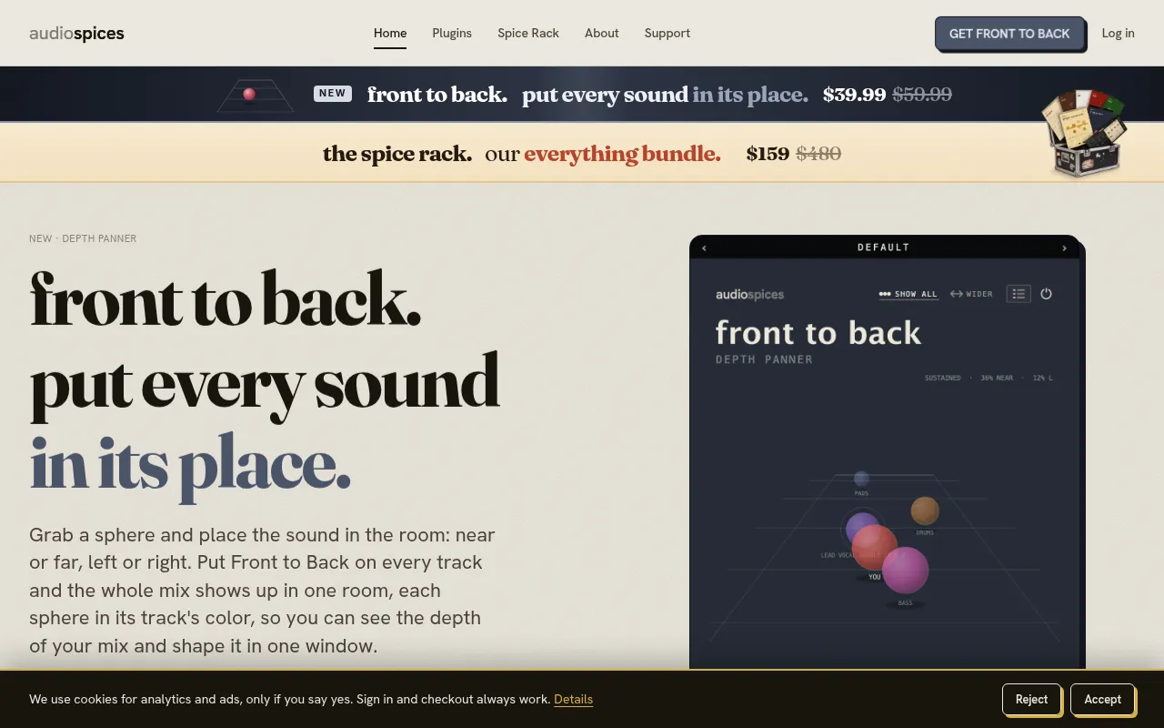 Screenshot of audio-spices.com