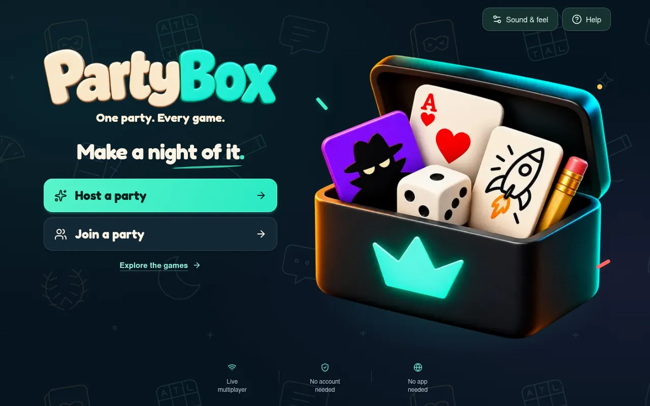 Screenshot of partybox.lol