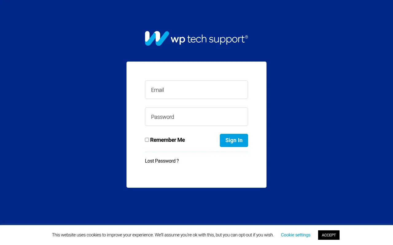 Screenshot of portal.wp-techsupport.com