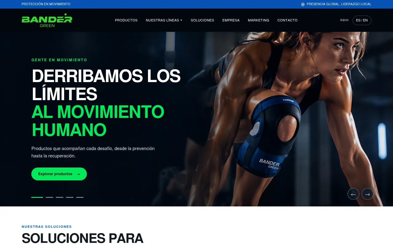 Screenshot of test.bandergreen.com