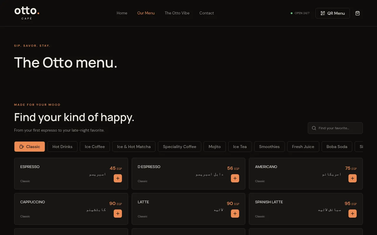 Screenshot of otto-cafe.7sty.workers.dev