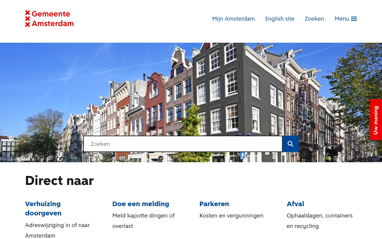 Screenshot of amsterdam.nl