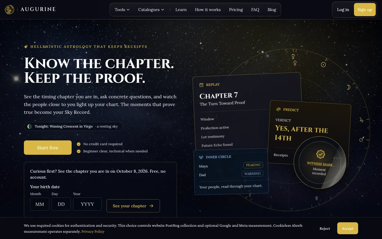 Screenshot of augurine.com