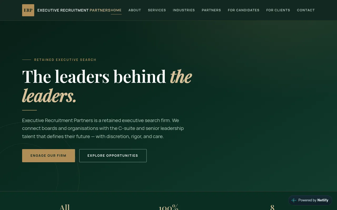 Screenshot of executiverecruitmentpartners.com