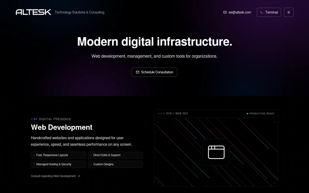 Screenshot of altesk.com