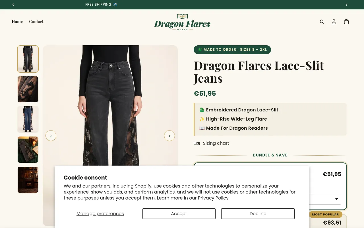 Screenshot of dragonflares.com
