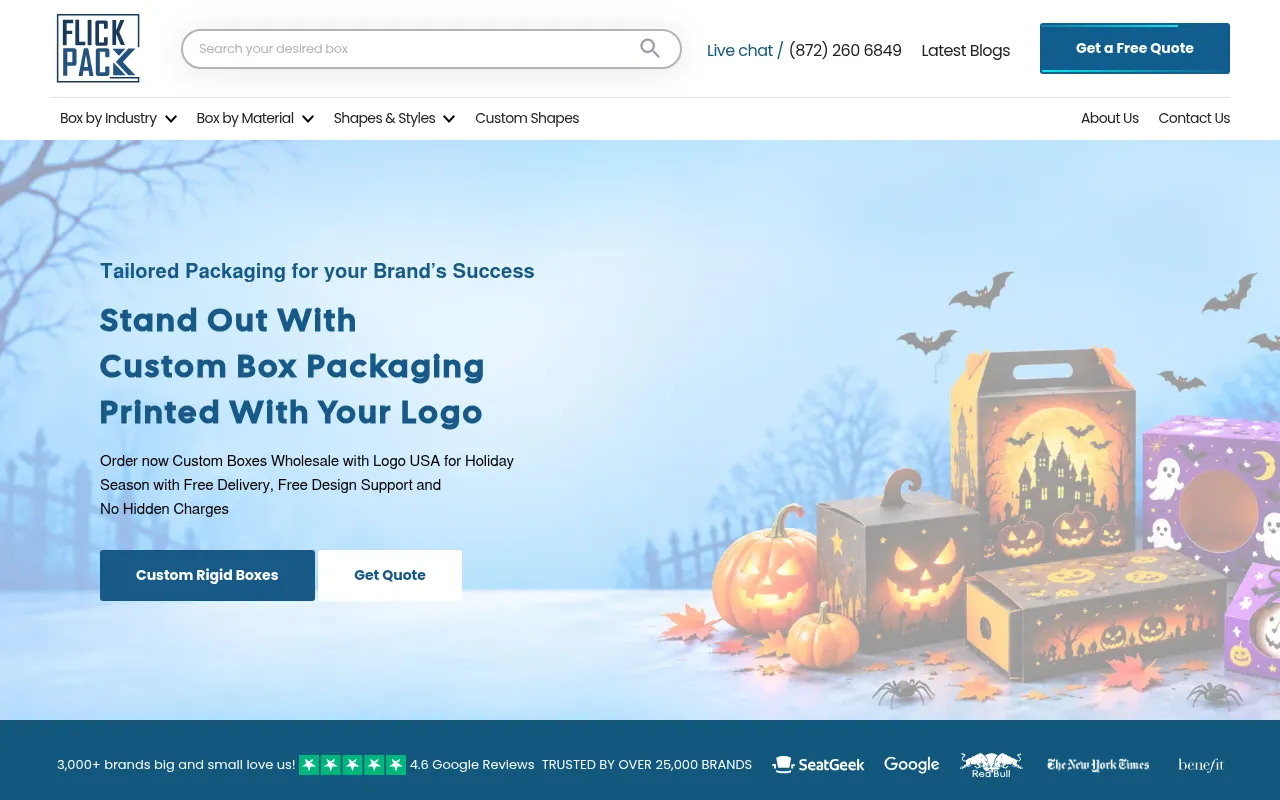 Screenshot of flickpack.com