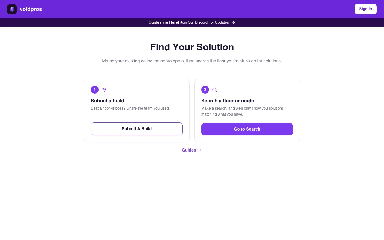 Screenshot of voidpros.com