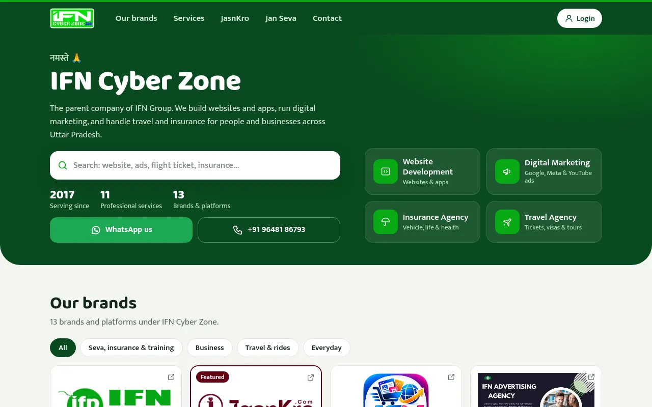 Screenshot of ifncyberzone.com