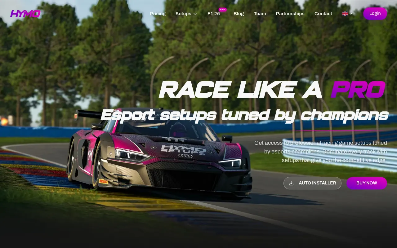 Screenshot of hymosetups.com
