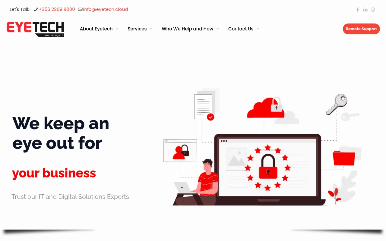 Screenshot of eyetechltd.com