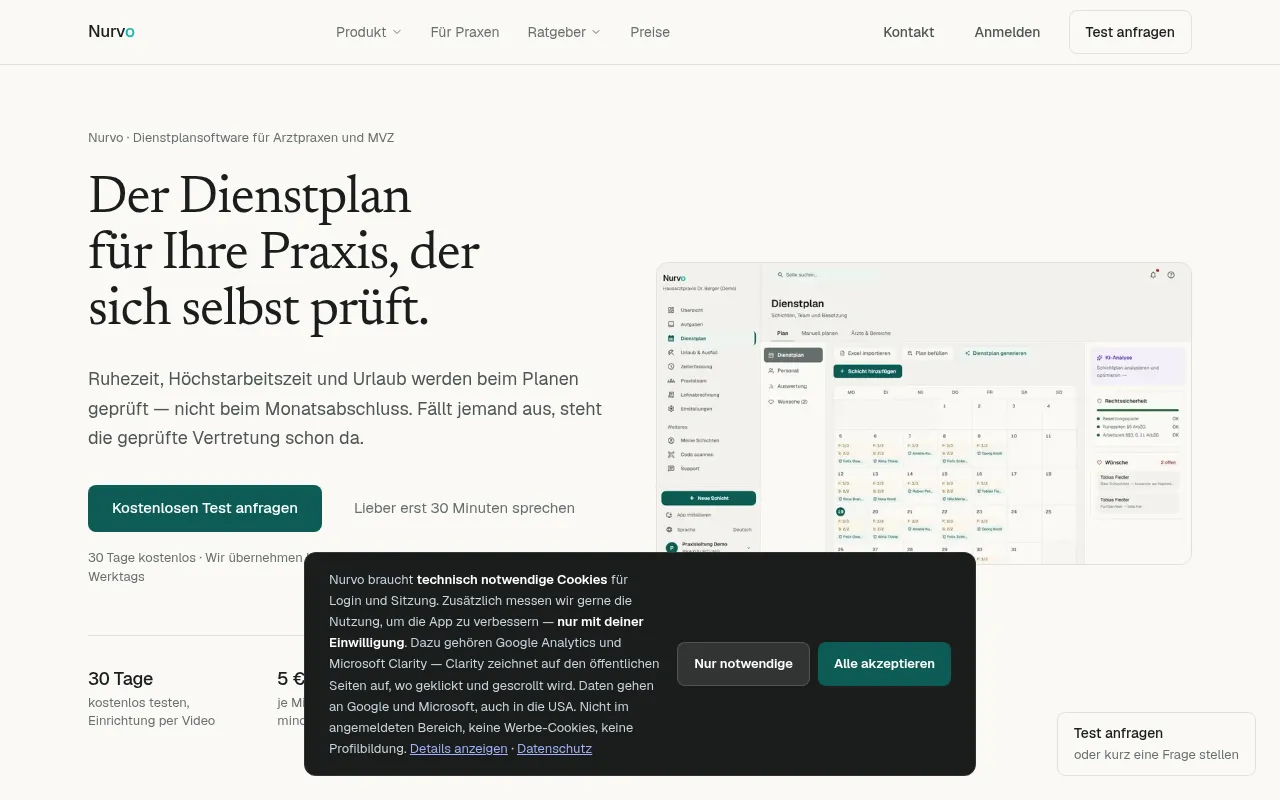 Screenshot of nurvo.de