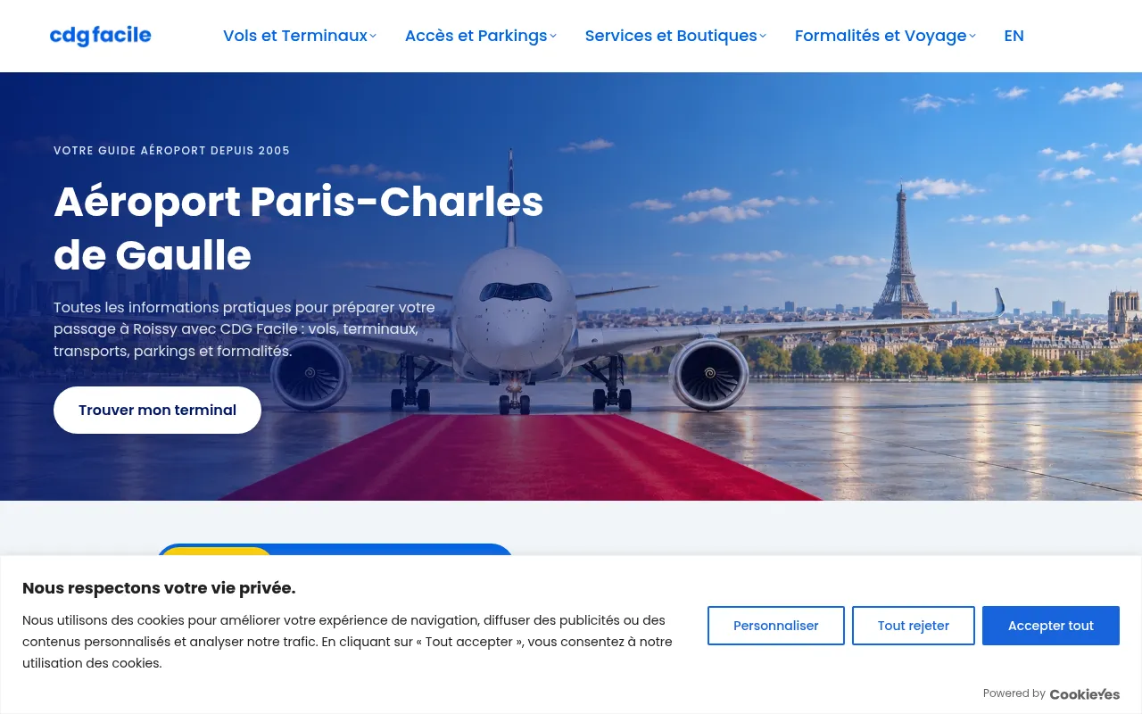 Screenshot of cdgfacile.com