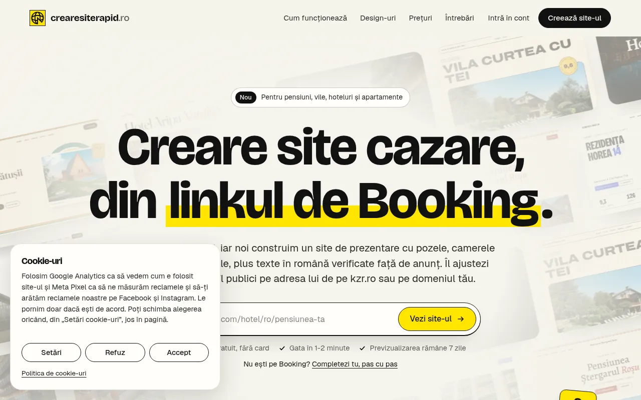 Screenshot of crearesiterapid.ro