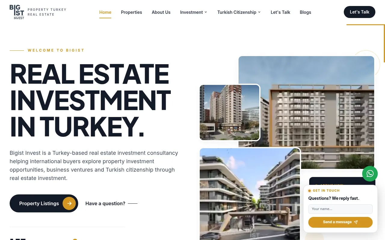Screenshot of bigistinvest.com