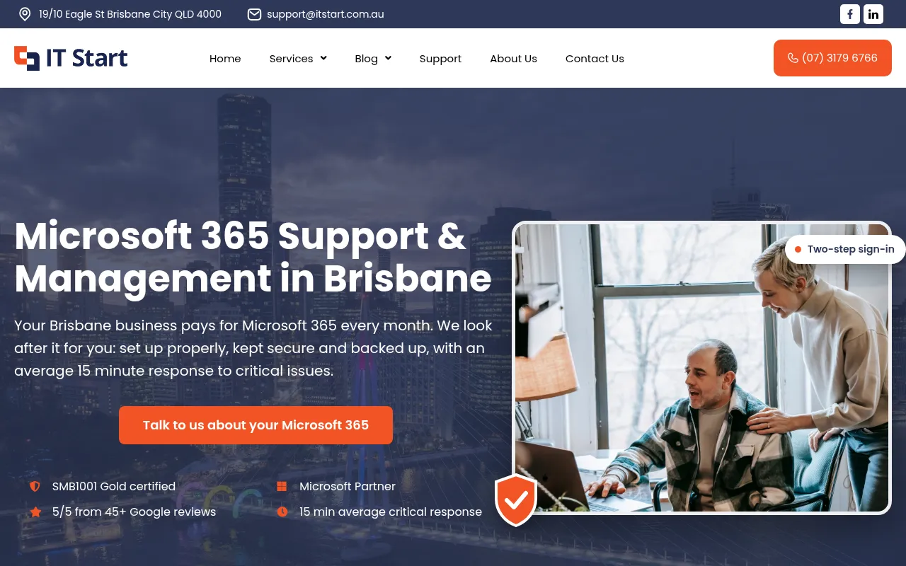 Screenshot of itstart.com.au