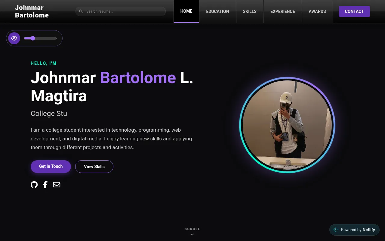 Screenshot of johnmarmagtira-portfolio.netlify.app