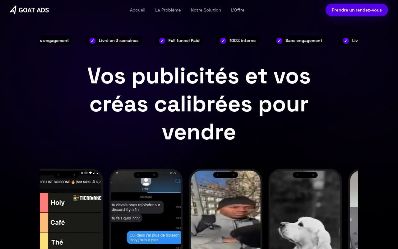 Screenshot of goatads.fr