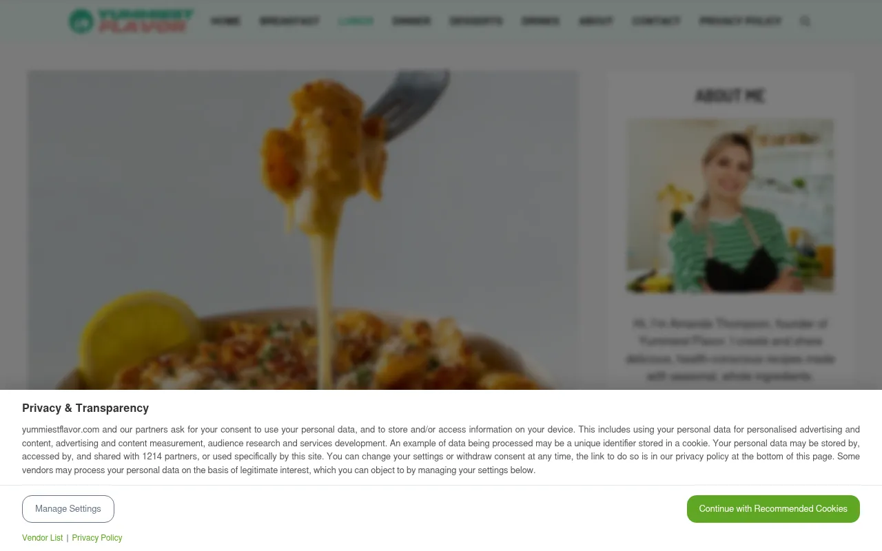 Screenshot of yummiestflavor.com