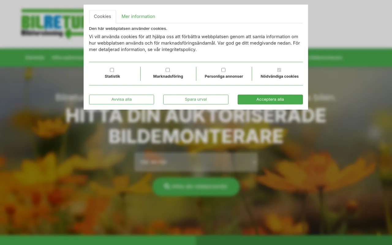 Screenshot of bilretur.se