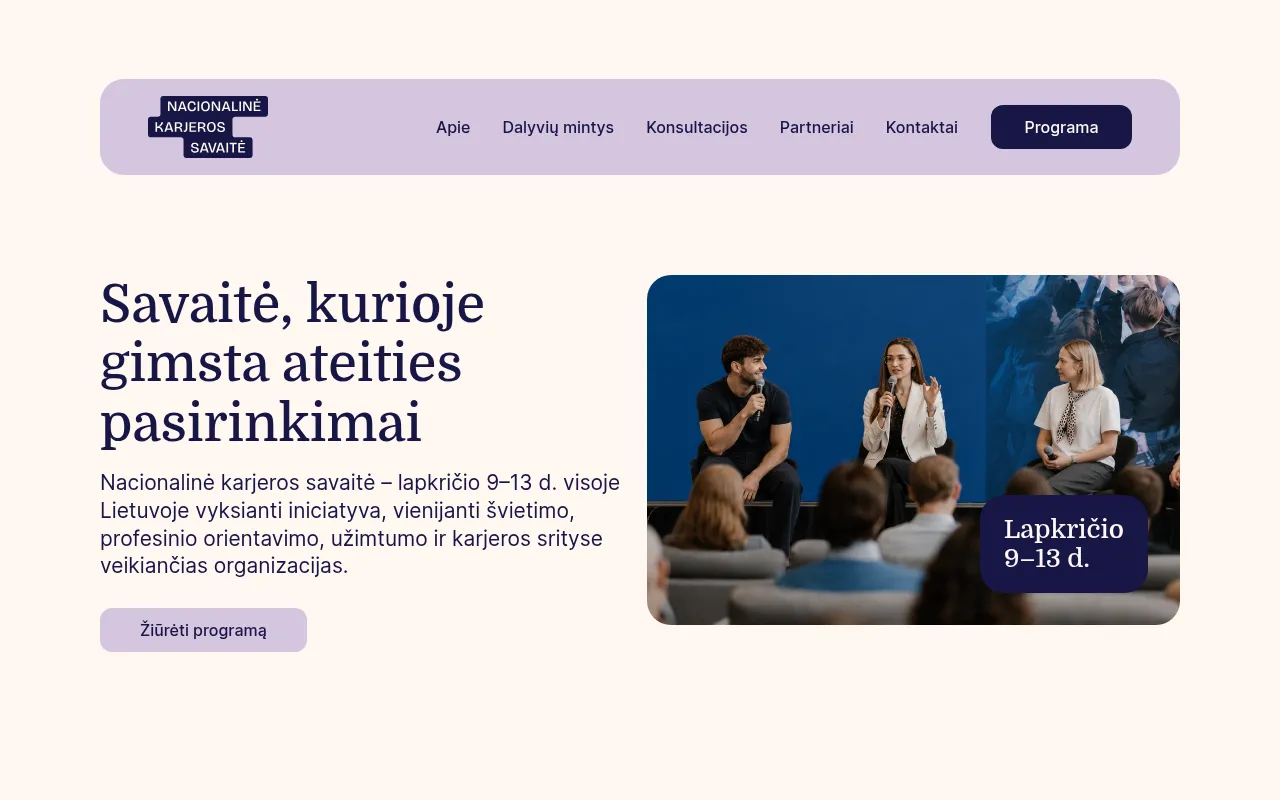 Screenshot of karjerossavaite.lt