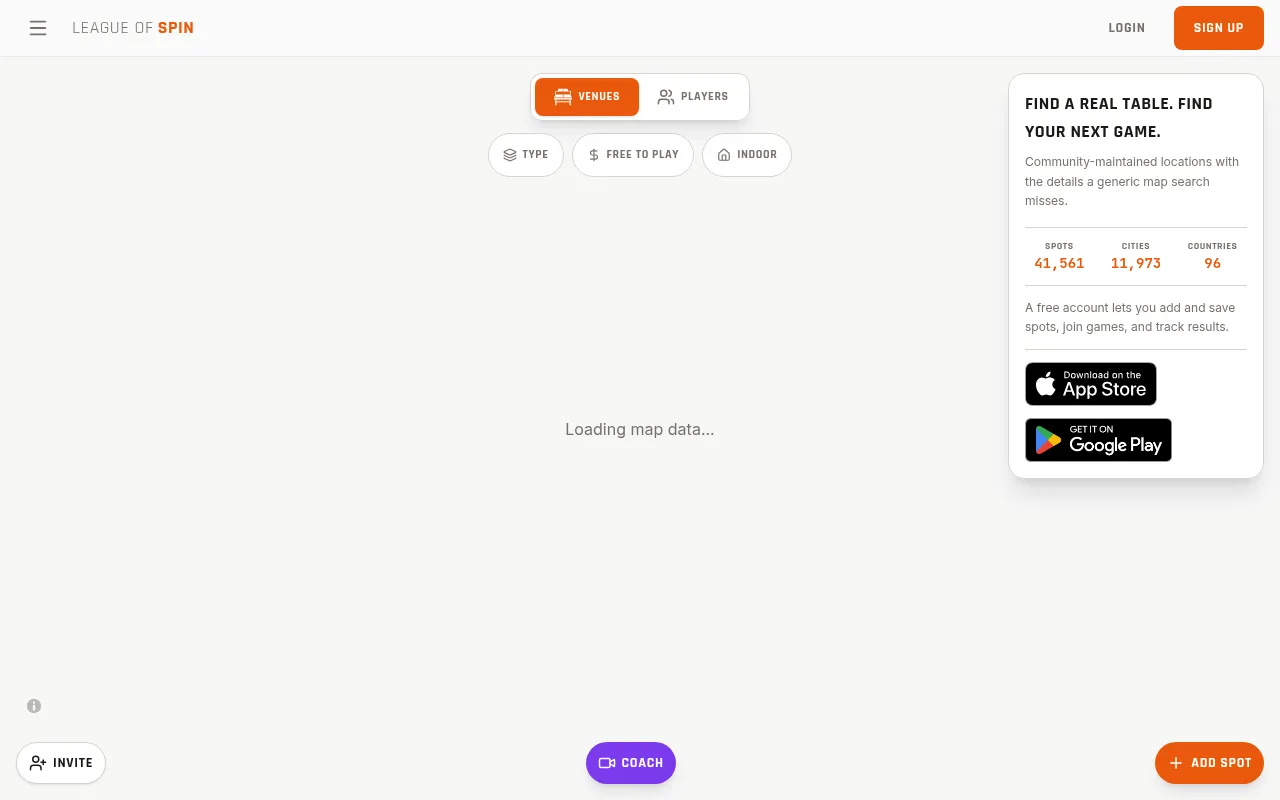 Screenshot of leagueofspin.com