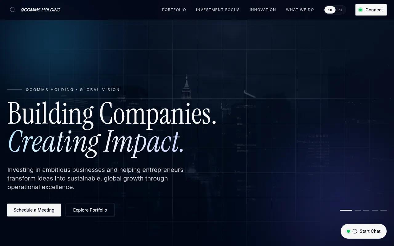 Screenshot of qcomms.nl